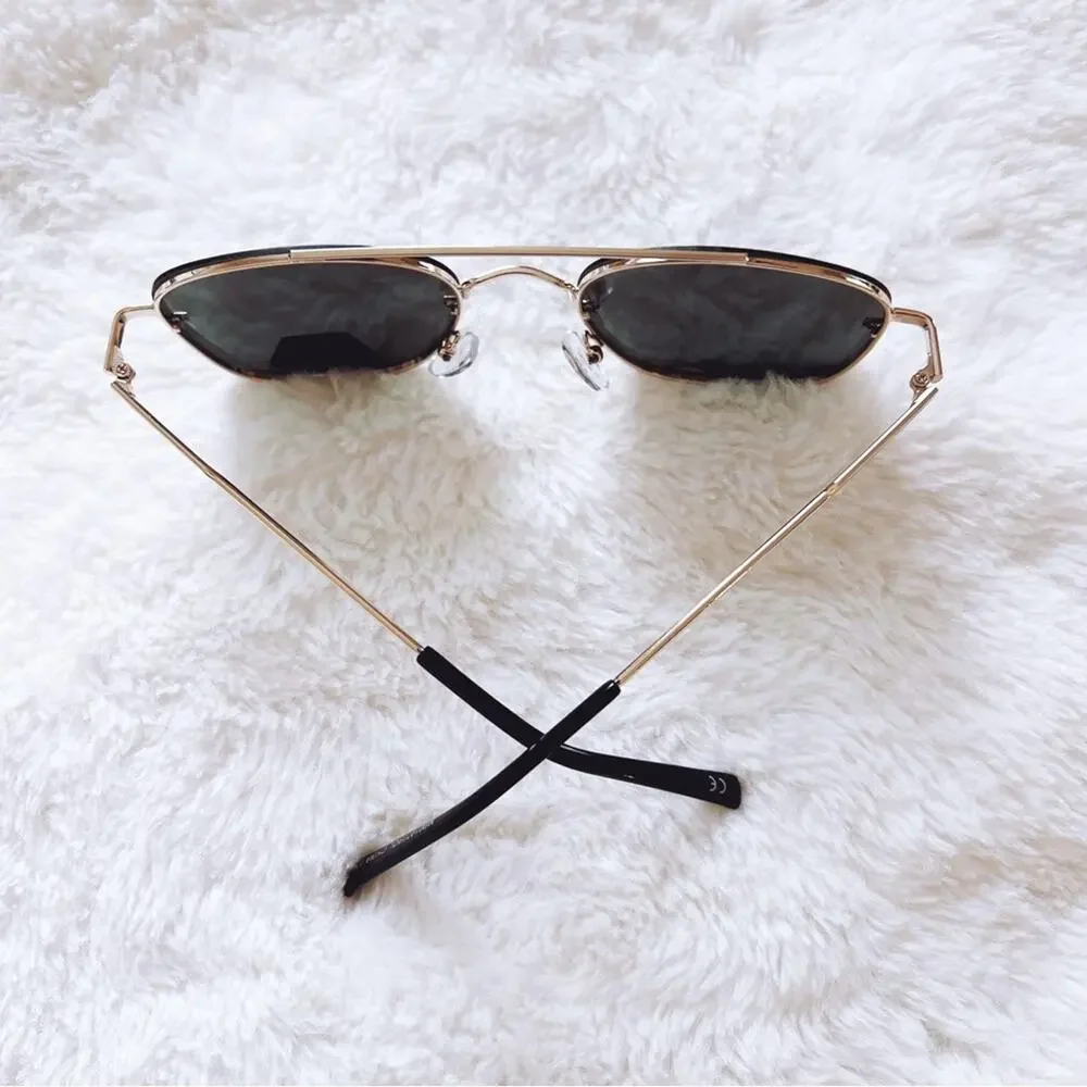 Leo Rose Gold & Green Lenses Polarized Sunglasses